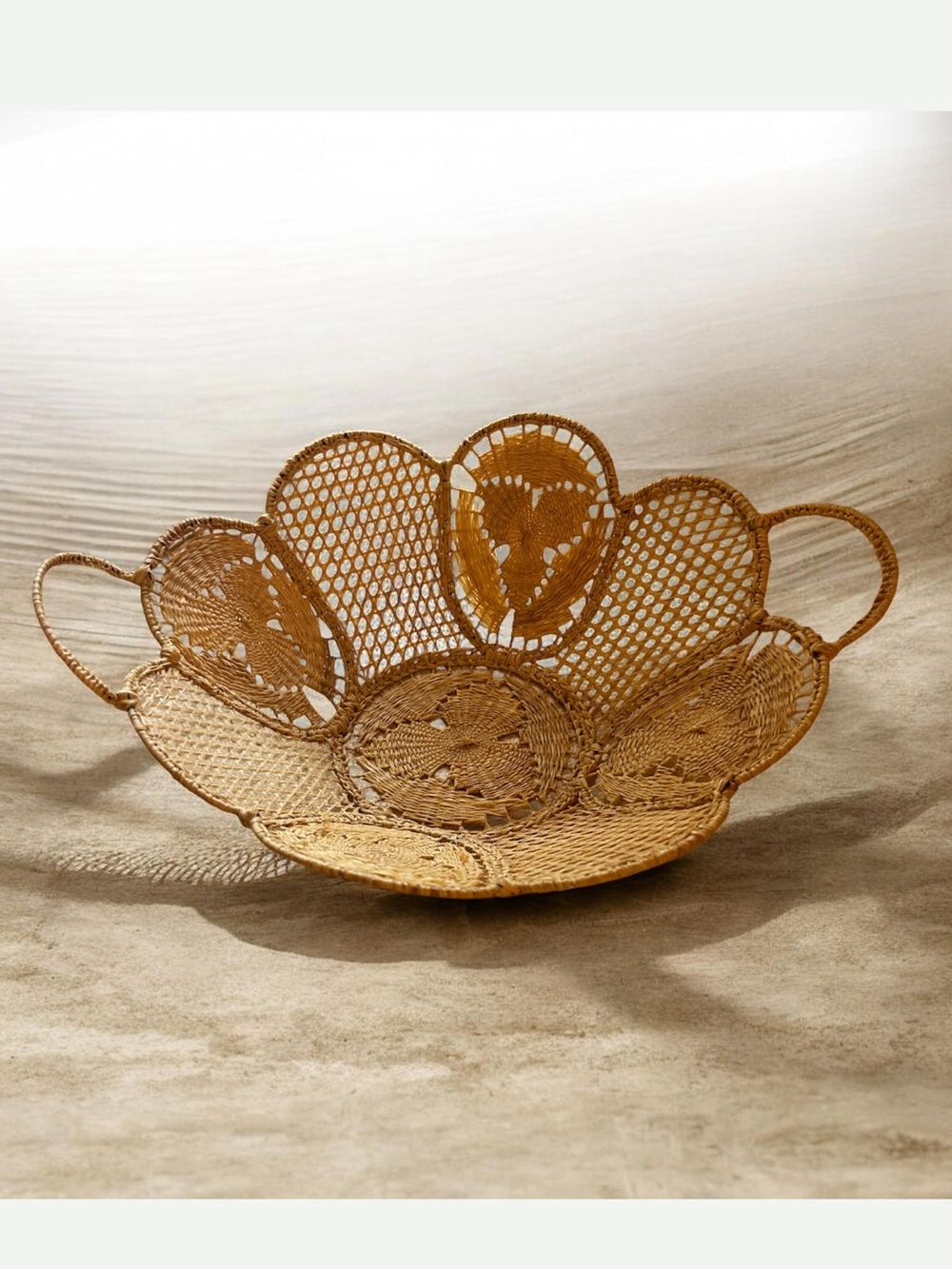Early 20th Century Vintage Hand Woven Italian Tenerife Basket